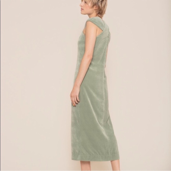 NOMIA Velvet Asymmetric Halter Crossover Midi Maxi Dress 6 - Picture 3 of 14